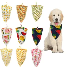 Регулируемый фруктовый принт собачий шарф для питомца красочная Персонализированная собачья бандана собака галстук-бабочка для кота шарф собака бандана инструмент для ухода за домашними животными