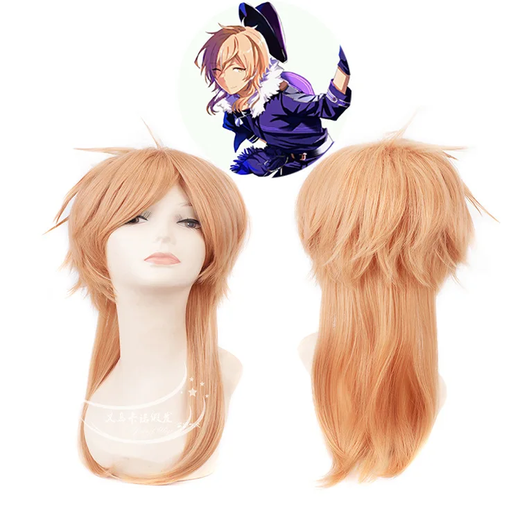 

Anime 45cm Ensemble Stars Cosplay Short Heat Resistant Synthetic Hair Wigs+Free Wig Cap