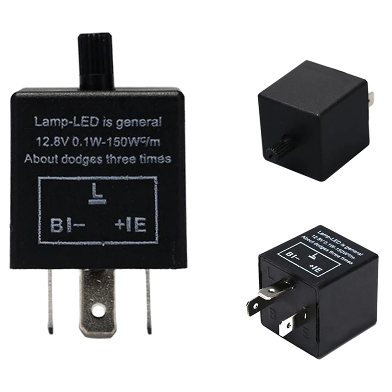 12V Adjustable LED Flasher Frequency CF14 3 Pin Adjust Relay Car Turn Signal Indicator Blinker Light | Автомобили и мотоциклы