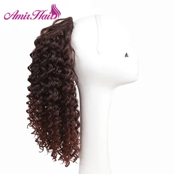 

Amir Drawstring Ponytail Clip In Hair Extensions Heat Resistant Synthetic Hairpiece Long Body Wave Pony Tail Fake Hair For Wome