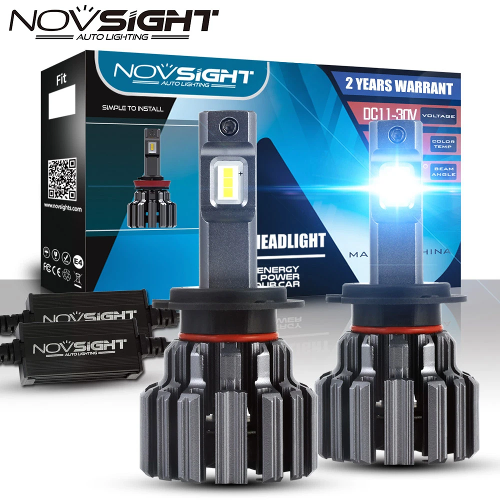 NOVSIGHT H7 светодиодный автомобилей головной светильник s лампочки H4 Hi/короче
