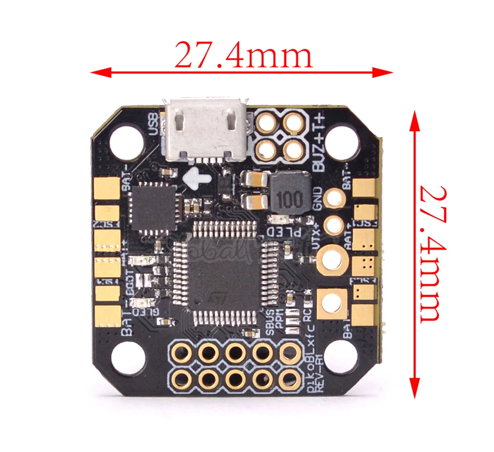 PIKO BLX микро Плата контроллера полета+ 25A 4 в 1 BLHeli ESC для мини внутреннего FPV RC гоночный Дрон ix2 90 мм 80 мм F3 CleanFlight