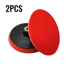 2pc hook & loop 125mm almofadas de apoio m14 placa polida para discos polidor moedor de ângulo 12,200 rpm adequado para moedores de ângulo