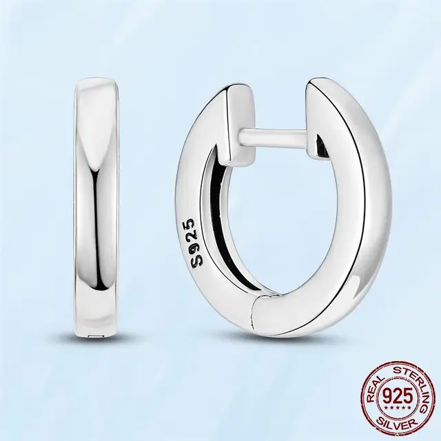 Silver Earrings Real 925 Sterling Silver Asymmetrical Heart Hoop Earrings for Women Fashion Silver Earring Jewelry Gift PAE059