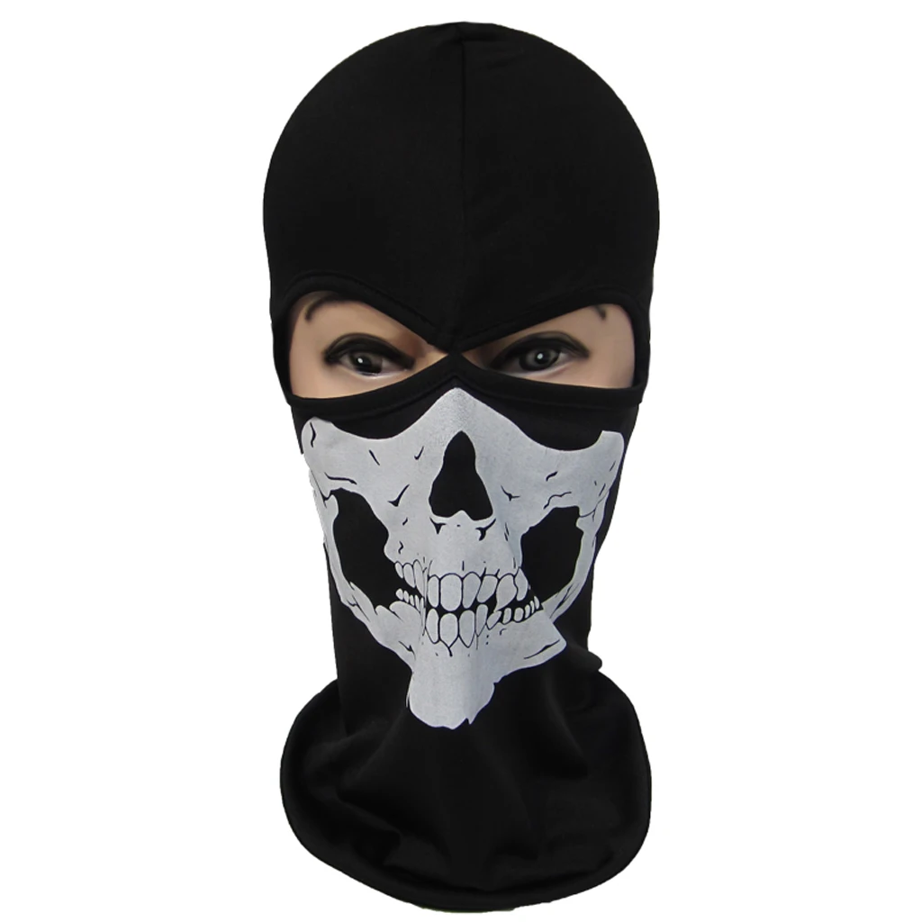 Motorcycle Face Mask 2018 Halloween Bicycle Ski Skull Half Face Mask Ghost Scarf Multi Use Neck Warmer CS Hood Scarf 8 Styles
