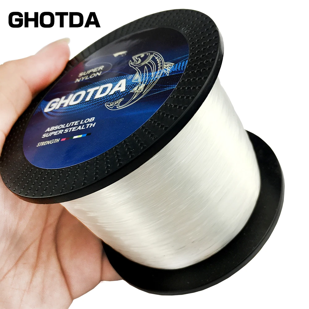 Нейлоновая рыболовная леска GHOTDA 1000 м прочная однонитевая для морской рыбалки на