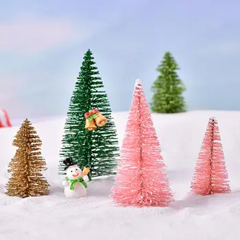 

Mini Artificial Snowy Xmas Tree Pine Model Terrariums Micro Landscape Decoration Building Trains Railroad Layout Scenery toy Kid