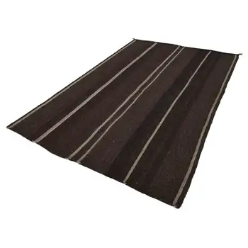 

182x288 Cm Brown Handmade Vintage Turkish Kilim Rug-6x9 Ft