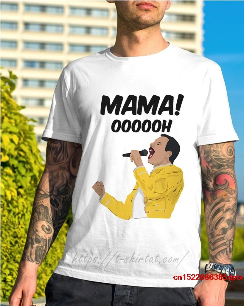Горячая Мужская футболка Freddie Mercury Mama oooooh рубашка женская | одежда