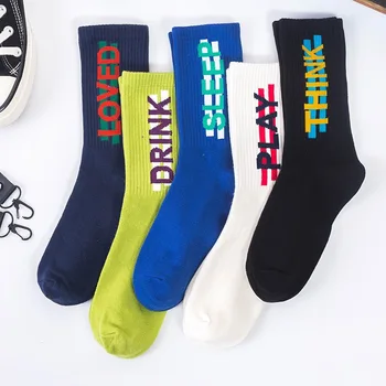 

Socks Men And Women Stocks Couples Tide Socks Autumn New Letters Stocks Cotton Socks Hip Hop Street Sports
