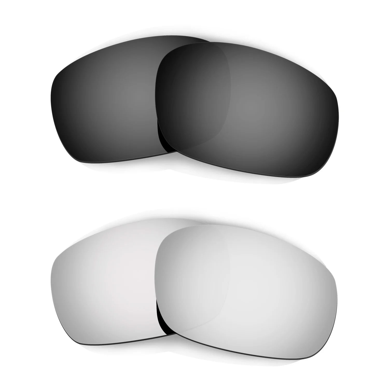 HKUCO для Jawbone Солнцезащитные очки поляризованные Замена линзы 2 пары черный и серебристый