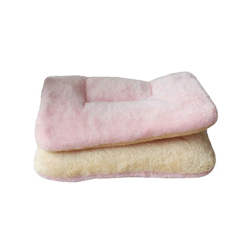 Зимняя теплая кровать для собаки, мягкое Флисовое одеяло для животных, кошачьего туалета, щенка, коврик для сна, прекрасный матрас, подушка для маленьких и больших собак, 5 размеров - Цвет: Pink