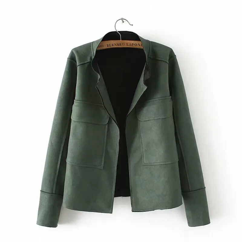 Новая осенне-зимняя куртка женская Chaqueta Mujer оверсайз зеленая уличная короткая