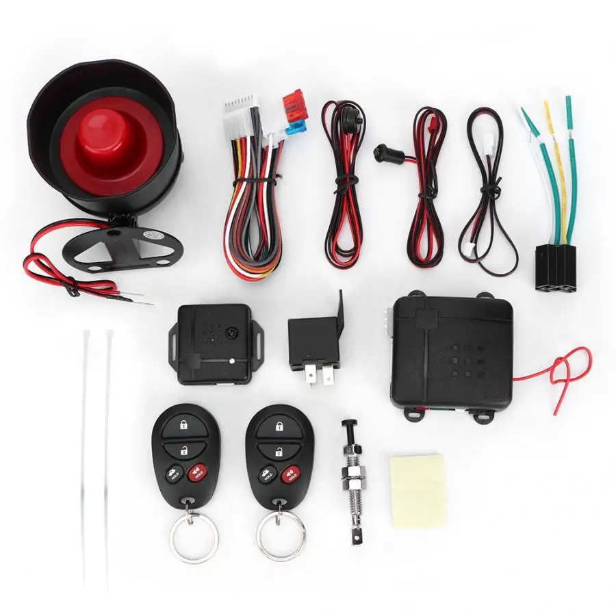 

1 Set 18 Programmed Remote Control Locking Stop System Car Security Anti-Theft Alarm Modified System Accessory