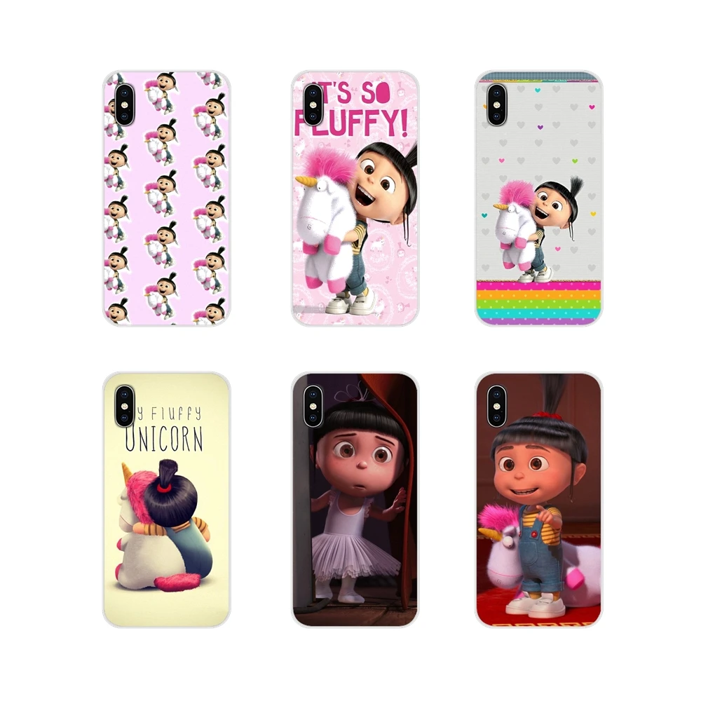 

TPU Transparent Skin Cover Agnes fluffy unicorn Despicable Me For Samsung Galaxy A3 A5 A7 A9 A8 Star A6 Plus 2018 2015 2016 2017