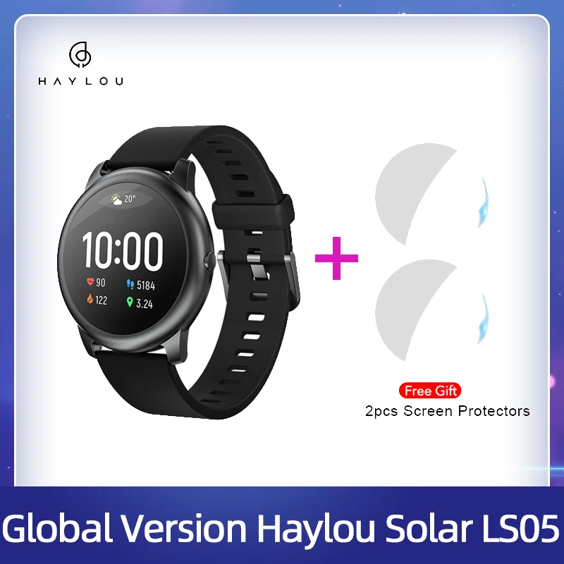 US $29.99 Haylou Solar Smart Watch LS05 Heart Rate Sleep Monitor IP68 Waterproof 30 Day Battery iOS Android Sport Men Women