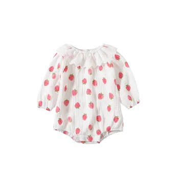 

2020 new baby clothes jumpsuit spring and summer long-sleeved triangle crawling infant clothing