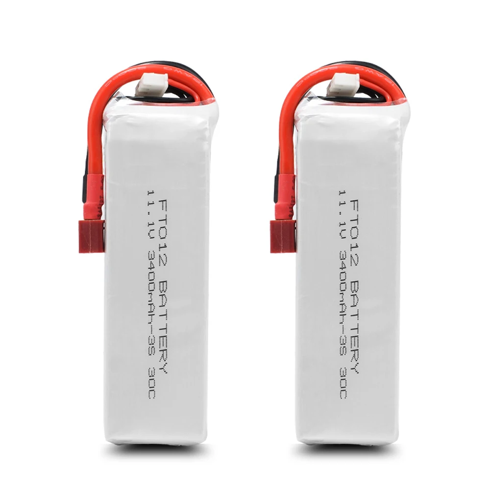 

Hot RC Battery,11.1V 3400MAH 30C 3S Rechargable Lipo Battery For Feilun FT012 RC Boat