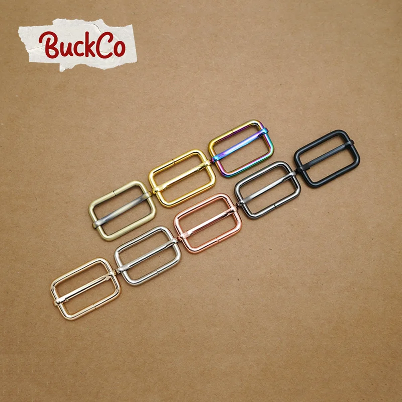 

50pcs/lot 30mm Metal adjstable buckle slider DIY dog collar harnes belt handbag accessories durable environmental 8 colours