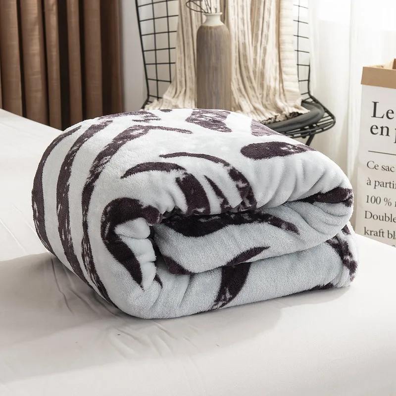 LREA 200x230 см супер удобная мягкая норка одеяло Зебра цветочное одеяло брошены на диван/кровать/путешествия дышащий