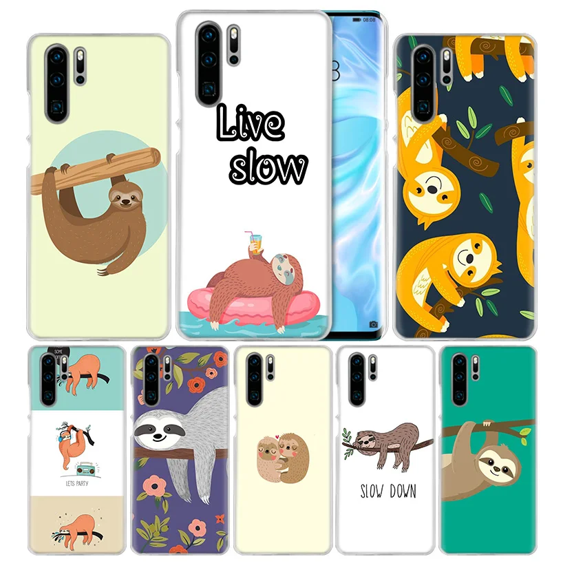 

Case Cover For Huawei Honor 8X 8C 8A 8S 9X 10 20 20i V20 Play Y5 Y6 Y7 Y9 Prime Lite Pro 2018 2019 Cute lovely Sloth Stripe