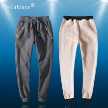 Зимние спортивные штаны для бега, мужские L-8XL, повседневные теплые спортивные штаны с толстой меховой подкладкой, флисовые эластичные брюки с капюшоном, спортивные штаны для мужчин