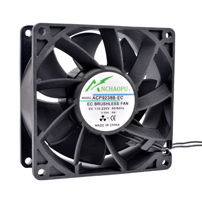 Ventilador sem Escova Anchaopu ce para Gabinete ac 110v 120v 220v 240v Rolamento de Esferas Linhas 60 mm 70 mm 80 mm 92 mm 120 Milímetros 140 Milímetros - Imagem 4