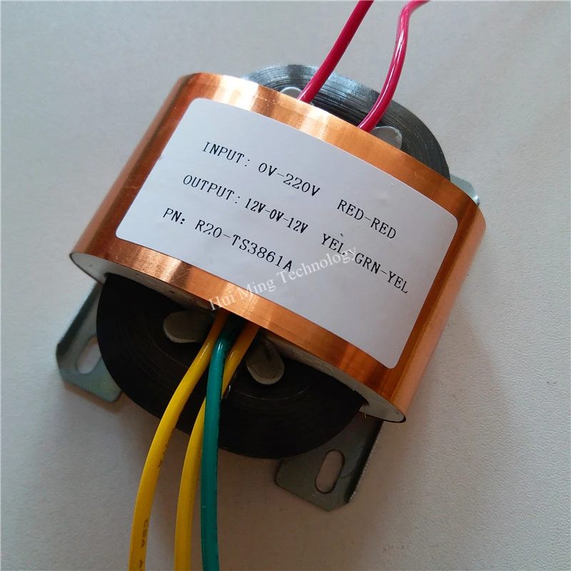 Трансформатор 15V 0 1A 12V R Core R20 под заказ 220 В 30 ВА двойной 15 18 24 медный защитный