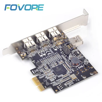 

PCI expresscard 1394 port firewire PCI-e Adapter 1x 1394a + 3x 1394b to PCI-e PCI express Adapter ieee-1394 fire wire Card