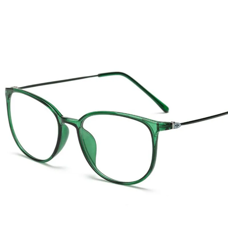 green frame Очки по рецепту для близорукости, для женщин и мужчин, овальные очки для студентов, близорукие очки, диоптрия-0,5-1,0-1,5-2,0-6,0 - Цвет оправы: green frame
