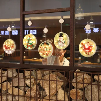 

Christmas Decorations for Home Santa Claus Led Lights Garland Hanging Pendants New Year Xmas Tree Ornaments Decor Noel Natal