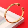 Ethiopian Real Man Jewelry Accessories Gold Color Opening Embossing Charm Bangles 3