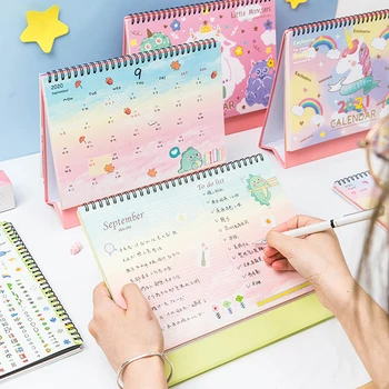 

Cute Creative 2021 Mini Desktop Desk Calendar Personality Decoration Work Note Calendar New Year Plan Schedule