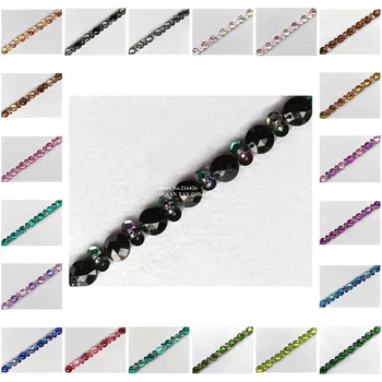 

2yds/lot x Handmade 25Color(Black Brown Purple Teal Blue+)Beaded Sequined Ribbon Lace Trims for Dance Dress Costume Clothes BT76