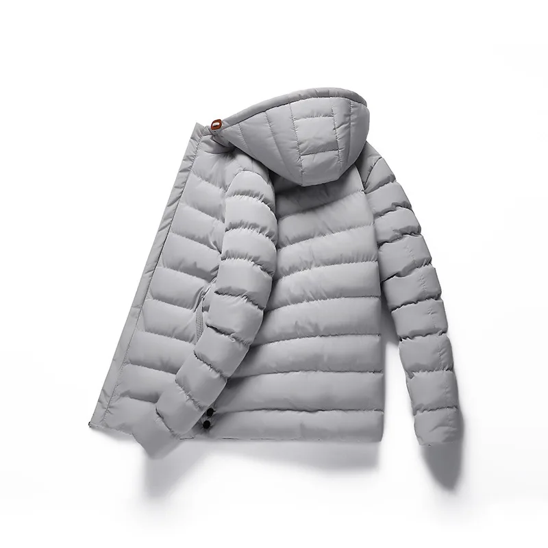 AliExpress, мужское хлопковое пальто, осень и зима, толстая, с капюшоном, приталенная, универсальная, модная, хлопковая, стеганая куртка, Мужская на подкладке