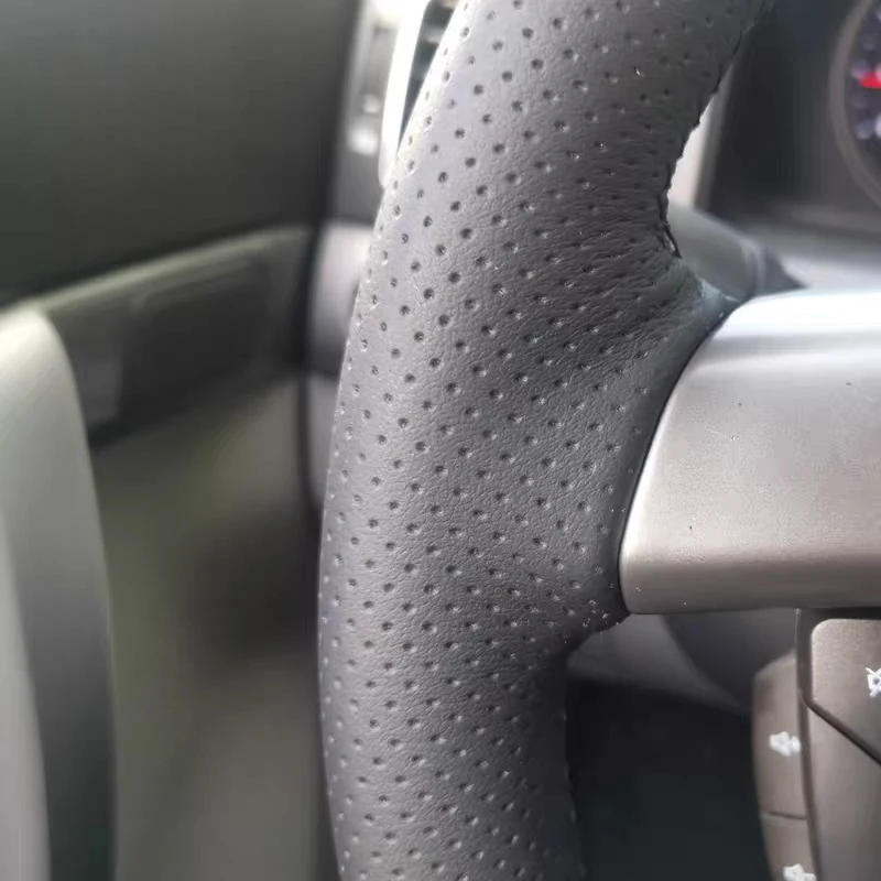 Free Shipping High Quality cowhide Top Layer Leather handmade Sewing Steering wheel covers protect For Chevrolet Epica/CAPTIVA