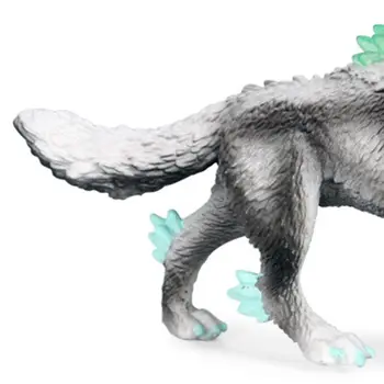 

Simulation Solid Static Animal Model Ornament Realistic Snow Wolf Children Educational Prop Scene Decoration