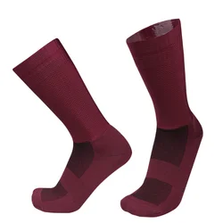 Elite Anti-Slip Cycling and Running Socks (Wine red)