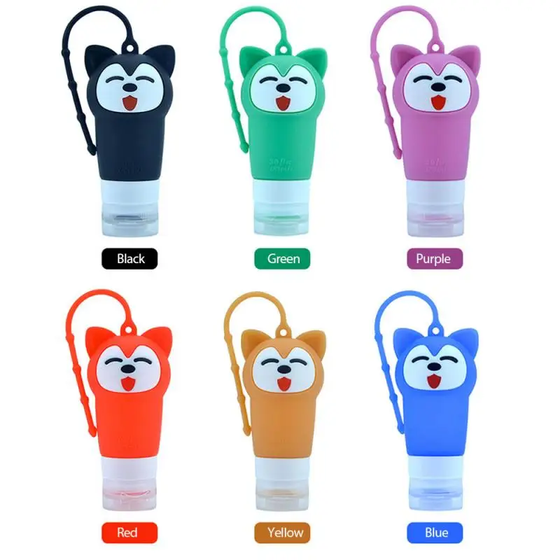 

Shampoo Gel Lotion Storages Refillable Bottle Camping Tool Portable Silicone Travel Storage Bottle Cartoon Animal Case Organizer