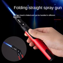 

Long Strip Mini Elbow Foldable Spray Gun Lighter Outdoor Barbecue Straight Into The Blue Flame Ignition Gun Inflatable Lighter