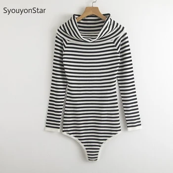 

SyouyonStar Women Zebra Print Bodysuit Autumn Off Shoulder Long Sleeve Bodysuits 2019 Casual Womens Jumpsuits