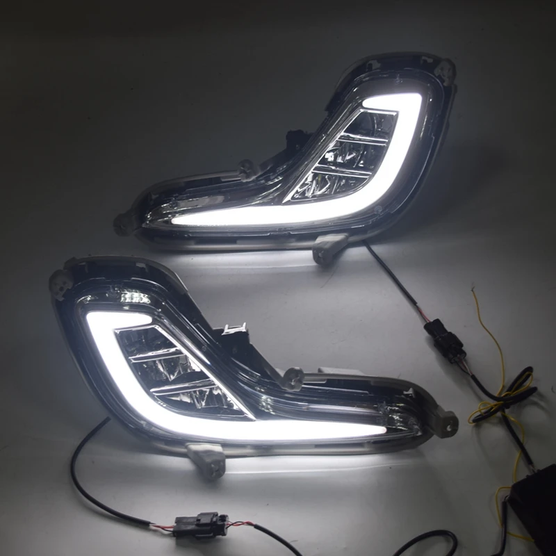 СВЕТОДИОДНЫЙ DRL Дневной светильник противотуманная фара автомобиля 12V для бега светильник s для hyundai Accent hyundai Solaris 2012
