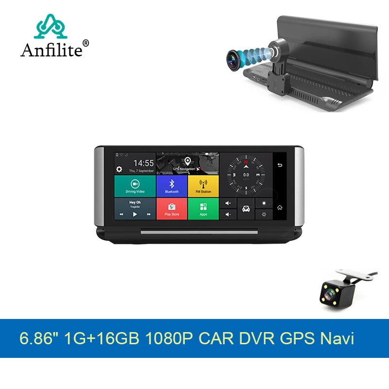 Автомобильный видеорегистратор Anfilite 10 шт. 6 86 &quot3G/4G GPS навигация ADAS Android 5 1 1G/16G WIFI