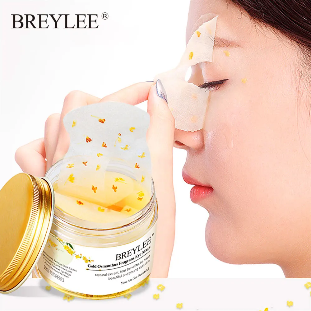

BREYLEE Eye Mask Patch Remove Dark Circles Eye Bag Anti-Aging Moisturizer Firming Serum Osmanthus Face Skin Care Sheet Mask 50pc