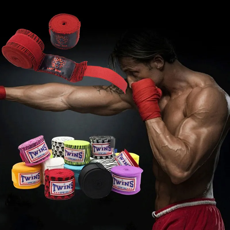 Sanda Training Straps Boxing Bandage Movement Outdoor Cotton Zebra Stripes Wristband Hand Bandages Boxing Straps Sports
