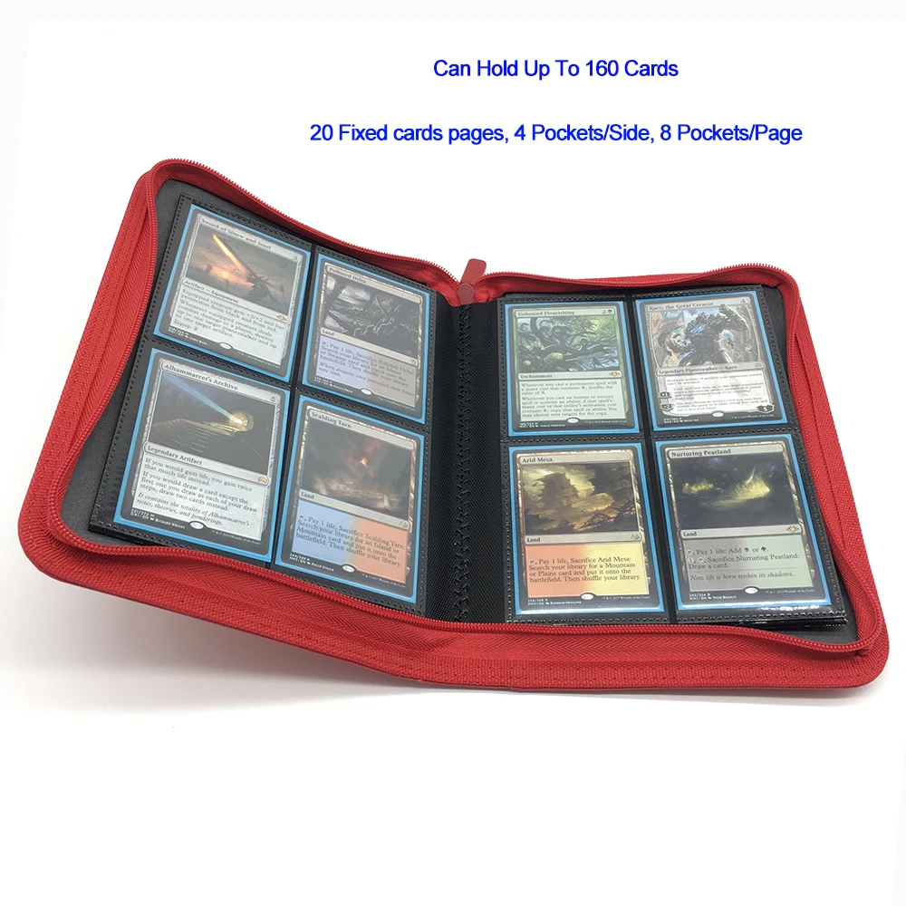 War of The Elves Card Holder Compatible with Trading Cards Card Album 4 Pocket Binder Cards Album Book Best Protection Collection Cards Put Up to 240 Cards 