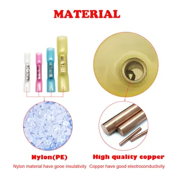 

270Pcs Mixed Waterproof Solder Seal Heat Shrink Terminals Electrical Wire Insulated Butt Connector Wire Cable Soldering Sleeve