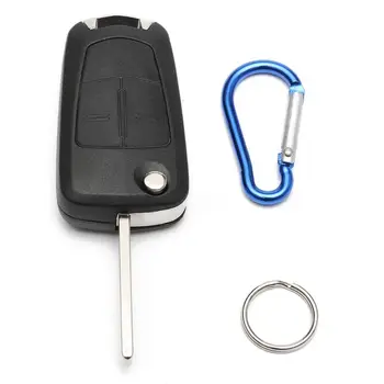 

2-Buttons Remote Key Fob Case Shell & Uncut Blade For Vauxhall Opel Corsa Astra Black