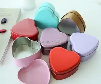 

200pcs Heart Shape Metal Tin Candy Box Hearted-Shape Wedding Favor Gift Favours Wedding Party Free Shipping