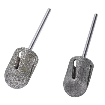 

2 Pcs Diamond Drill Bit Rotary Burr Foot Cuticle Clean Manicure Pedicure Tools Drill Accessories Nail Mills - 1 & 3